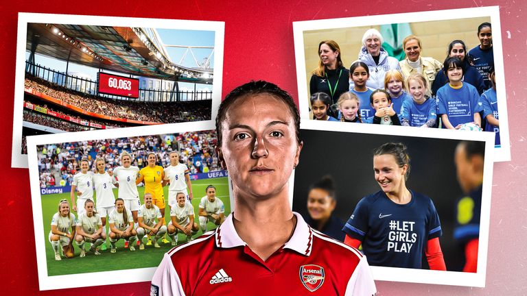 Arsenal and England defender Lotte Wubben-Moy hopes to inspire significant change in the game.